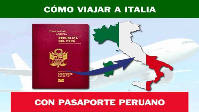 como viajar a italia con pasaporte peruano